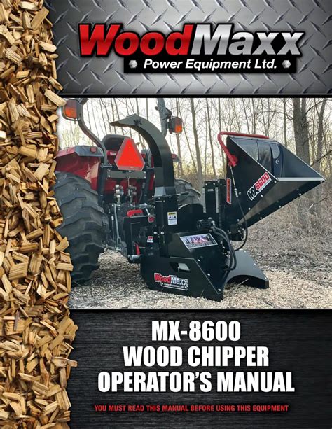 woodmaxx chipper mx 8600 specifcations